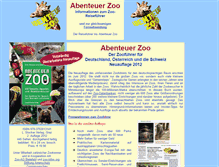 Tablet Screenshot of abenteuer-zoo.de